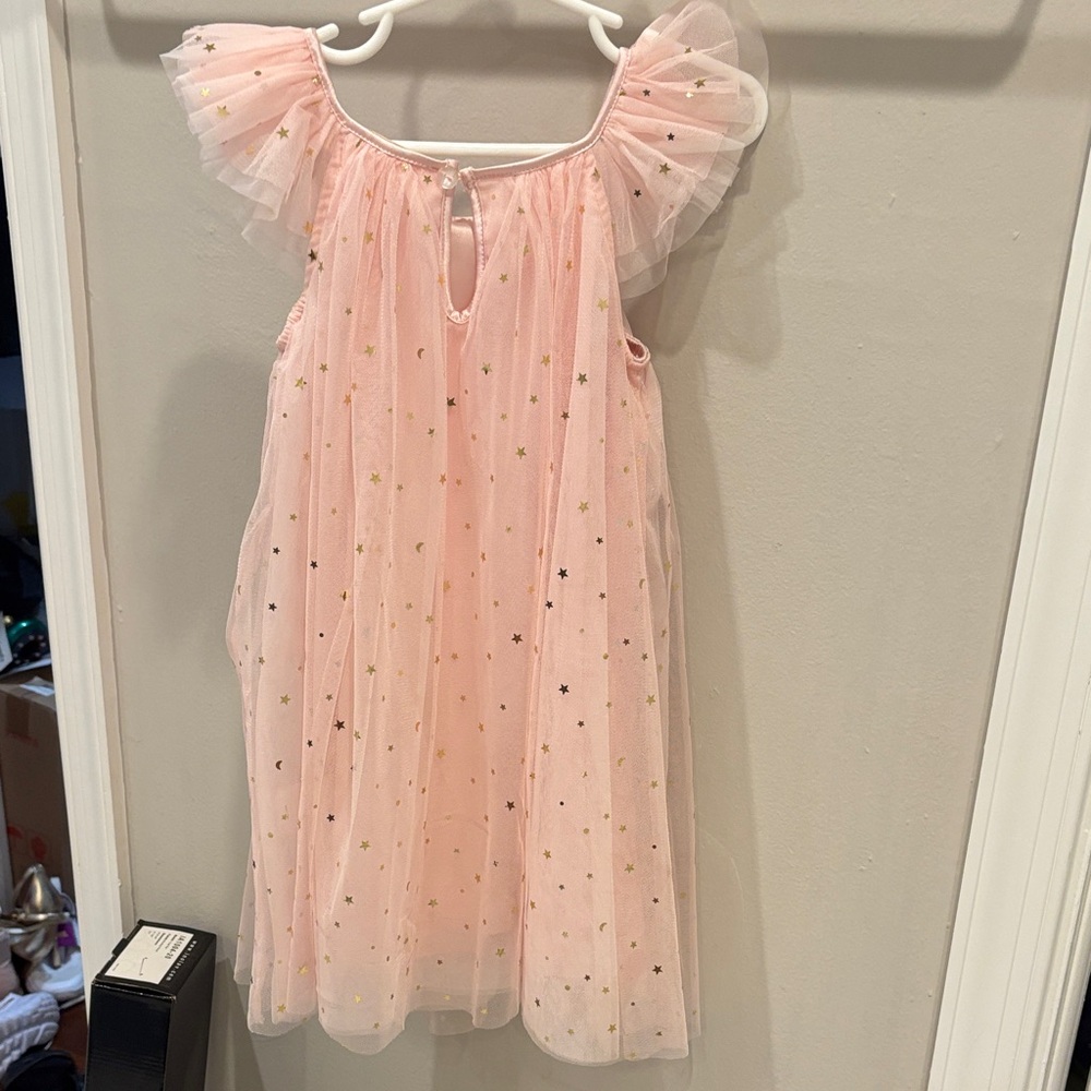 Pink Starry Kids Formal Dress - Picture 3 of 3